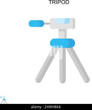 Tripod Simple vector icon. Illustration symbol design template for web mobile UI element. Stock Vector