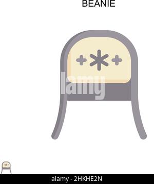 Beanie Simple vector icon. Illustration symbol design template for web mobile UI element. Stock Vector