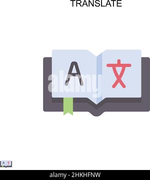 Translate Simple vector icon. Illustration symbol design template for web mobile UI element. Stock Vector