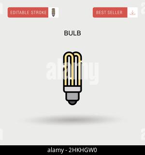 Bulb Simple vector icon. Stock Vector