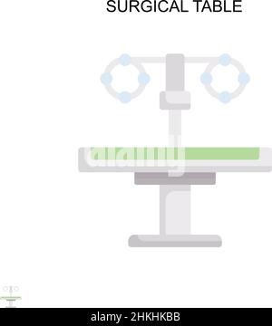 Surgical table Simple vector icon. Illustration symbol design template for web mobile UI element. Stock Vector