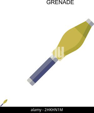 Grenade Simple vector icon. Illustration symbol design template for web mobile UI element. Stock Vector