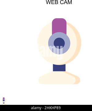 Web cam Simple vector icon. Illustration symbol design template for web mobile UI element. Stock Vector