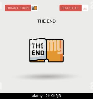 The end Simple vector icon. Stock Vector