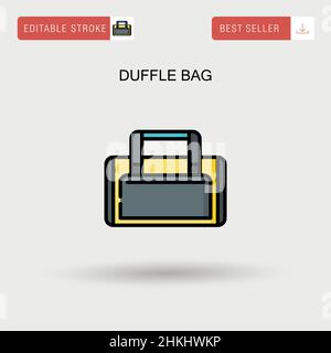 Duffle bag Simple vector icon. Stock Vector