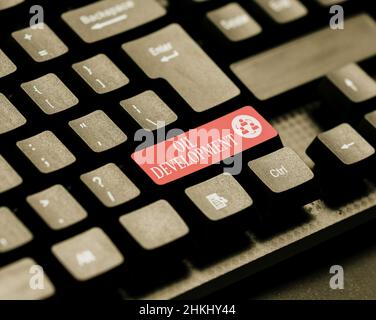 Handwriting text Oil Development. Conceptual photo act or process of exploring an area on land or sea for oil Fixin G Coding String Arrangement Stock Photo