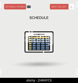 Schedule Simple vector icon. Stock Vector