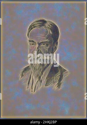 Inspired by Reproduction to chalk drawing with portrait of Frans Coenen Jr., print maker:, intermediary draughtsman: Willem Witsen, Netherlands, c. 1860 - c. 1915, paper, collotype, height 359 mm × width 260 mm, Reimagined by Artotop. Classic art reinvented with a modern twist. Design of warm cheerful glowing of brightness and light ray radiance. Photography inspired by surrealism and futurism, embracing dynamic energy of modern technology, movement, speed and revolutionize culture Stock Photo