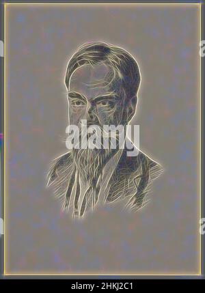 Inspired by Reproduction to chalk drawing with portrait of Frans Coenen Jr., print maker:, intermediary draughtsman: Willem Witsen, Netherlands, c. 1860 - c. 1915, paper, collotype, height 359 mm × width 260 mm, Reimagined by Artotop. Classic art reinvented with a modern twist. Design of warm cheerful glowing of brightness and light ray radiance. Photography inspired by surrealism and futurism, embracing dynamic energy of modern technology, movement, speed and revolutionize culture Stock Photo