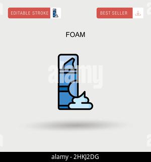 Foam Simple vector icon. Stock Vector