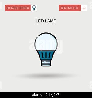 Led lamp Simple vector icon. Stock Vector