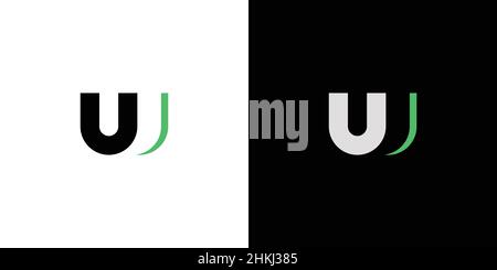 Modern and professional letter UW initials logo design Stock Vector
