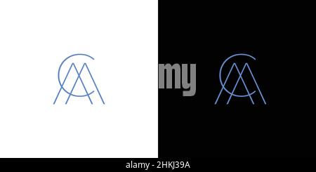 Modern and sophisticated MC letter initials logo design Stock Vector ...