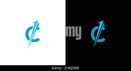 Simple and modern up initial letter C logo design Stock Vector