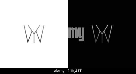 Unique and luxury WY initials logo Stock Vector