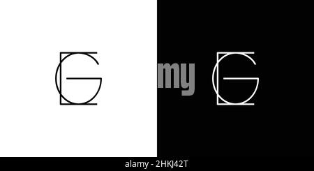 Unique and modern EG initials logo Stock Vector