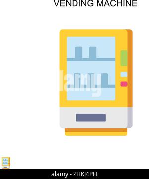 Vending machine Simple vector icon. Illustration symbol design template for web mobile UI element. Stock Vector