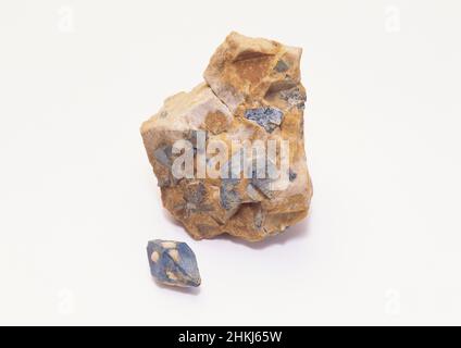 Lazulite in groundmass of quartz Stock Photo