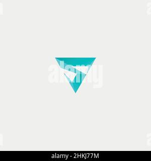 Modern and futuristic S letter initials logo Stock Vector