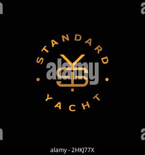 Modern and sophisticated initials YS logo design Stock Vector