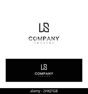Modern and cool WS letter initials logo Stock Vector