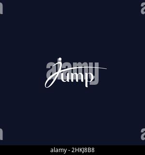 Modern and sophisticated jump logo Stock Vector