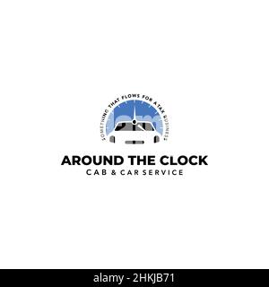 Timed logo design for modern and unique car 2 Stock Vector