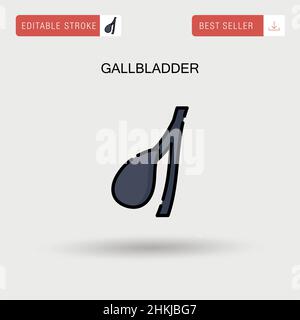 Gallbladder Simple vector icon. Stock Vector