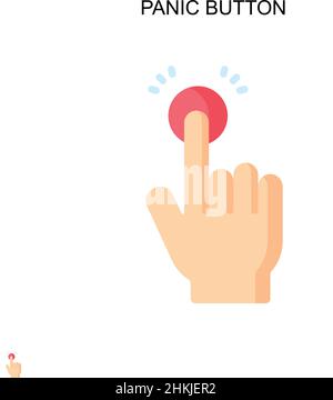 Panic button Simple vector icon. Illustration symbol design template for web mobile UI element. Stock Vector