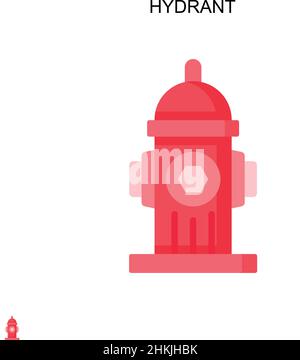 Hydrant Simple vector icon. Illustration symbol design template for web mobile UI element. Stock Vector