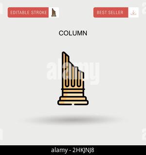 Column Simple vector icon. Stock Vector