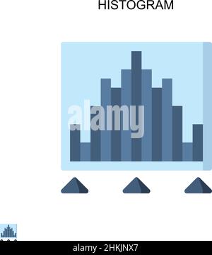 Histogram Simple vector icon. Illustration symbol design template for web mobile UI element. Stock Vector