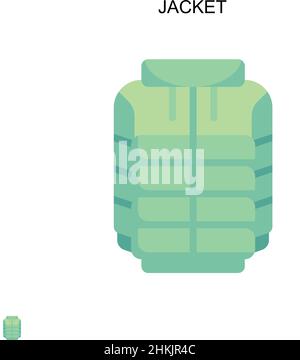Jacket Simple vector icon. Illustration symbol design template for web mobile UI element. Stock Vector