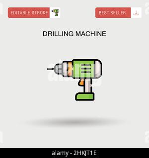 Drilling machine Simple vector icon. Stock Vector