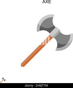 Axe Simple vector icon. Illustration symbol design template for web mobile UI element. Stock Vector