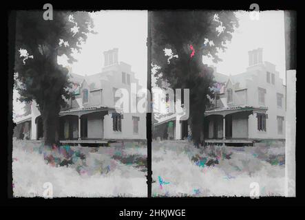 Art inspired by Gertrude Lefferts Vanderbilt House, North End, Lincoln Road and Flatbush Avenue, Brooklyn, Daniel Berry Austin, American, born 1863, active 1899-1909, Gelatin silver glass dry plate negative, ca. 1899-1909, architecture, chimney, covered porch, Historic Brooklyn, Old, Classic works modernized by Artotop with a splash of modernity. Shapes, color and value, eye-catching visual impact on art. Emotions through freedom of artworks in a contemporary way. A timeless message pursuing a wildly creative new direction. Artists turning to the digital medium and creating the Artotop NFT Stock Photo