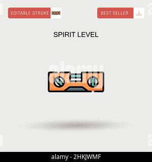 Spirit level Simple vector icon. Stock Vector