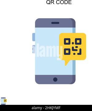 Qr code Simple vector icon. Illustration symbol design template for web mobile UI element. Stock Vector