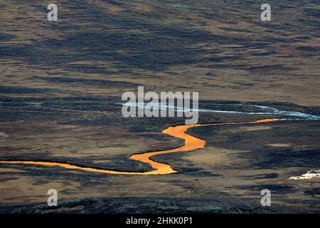 autumn in Forsinard Flows nature area, United Kingdom, Scotland, Achiemore, Natuurgebied Forsinard Flows Stock Photo