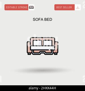 Sofa bed Simple vector icon. Stock Vector