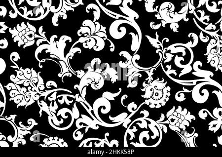 vector ornamenent black white design Stock Photo