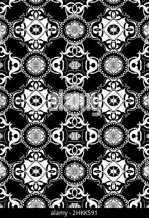 vector ornamenent black white design Stock Photo