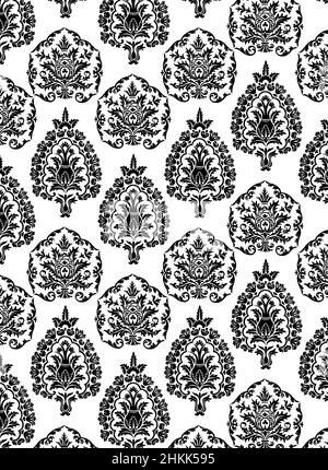 vector ornamenent black white design Stock Photo