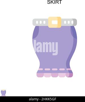 Skirt Simple vector icon. Illustration symbol design template for web mobile UI element. Stock Vector