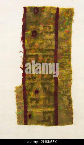 Art inspired by Textile Fragment, undetermined, Inca/Moquegua, Cotton, camelid fiber, 1 15/16 x 4 1/4 in., 5 x 10.8 cm, Classic works modernized by Artotop with a splash of modernity. Shapes, color and value, eye-catching visual impact on art. Emotions through freedom of artworks in a contemporary way. A timeless message pursuing a wildly creative new direction. Artists turning to the digital medium and creating the Artotop NFT Stock Photo