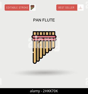 Pan Pipes, bamboo peruvian flute line icon Stock Vector Image & Art - Alamy