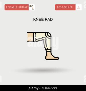 Knee pad Simple vector icon. Stock Vector