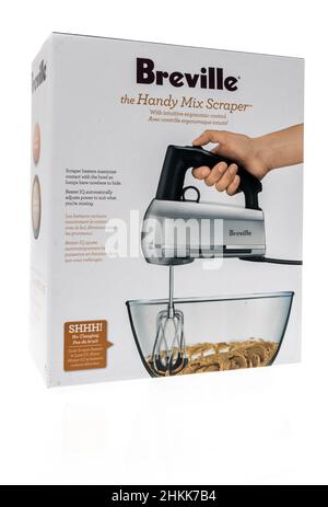 Winneconne, WI -23 January 2021: A package of Breville handy mix scraper on an isolated background Stock Photo