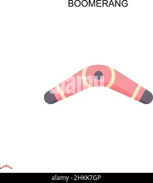 Boomerang Simple vector icon. Illustration symbol design template for web mobile UI element. Stock Vector