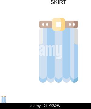 Skirt Simple vector icon. Illustration symbol design template for web mobile UI element. Stock Vector